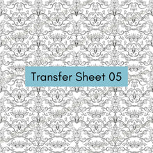 Load image into Gallery viewer, Transfer 05 | Black Damask | Polymer Clay Transfer Sheet