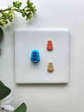 Load image into Gallery viewer, Stacked Pumpkin Stud | Fall Polymer Clay Cutter