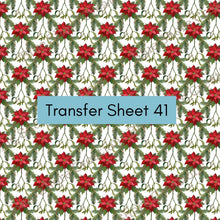Load image into Gallery viewer, Transfer 41 | Poinsettia Mistletoe | Polymer Clay Transfer Sheet