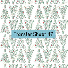 Load image into Gallery viewer, Transfer 47 | Squiggle Christmas Tree | Polymer Clay Transfer Sheet