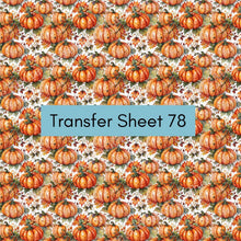 Load image into Gallery viewer, Transfer 78 | Pumpkin Farm | Halloween | Fall Polymer Clay Transfer Sheet