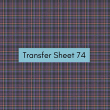Load image into Gallery viewer, Transfer 74 | Witch's Brew Plaid | Halloween | Fall Polymer Clay Transfer Sheet