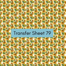 Load image into Gallery viewer, Transfer 79 | Sunflower Patch | Halloween | Fall Polymer Clay Transfer Sheet