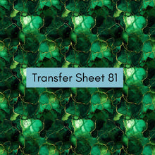 Load image into Gallery viewer, Transfer 81 | Malachite Green | Alcohol Ink | Fall Polymer Clay Transfer Sheet