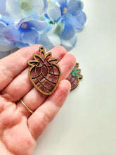 Load image into Gallery viewer, Strawberry | Wood Earring Blank | Wood Findings