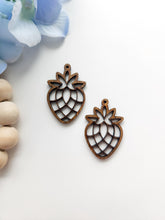 Load image into Gallery viewer, Strawberry | Wood Earring Blank | Wood Findings