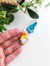 Load image into Gallery viewer, Candy Corn Gnome | Fall | Halloween Polymer Clay Cutter