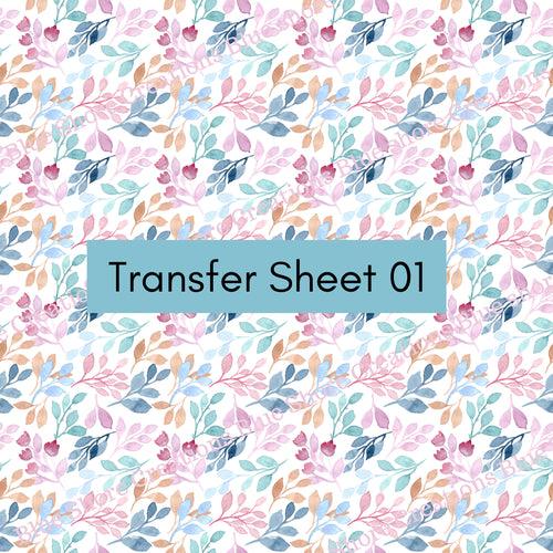 Transfer 01| Pastel Floral | Polymer Clay Transfer Sheet