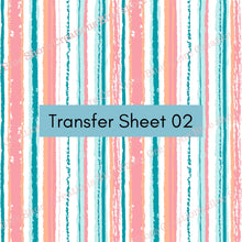 Load image into Gallery viewer, Transfer 02 | Coral Stripes | Polymer Clay Transfer Sheet
