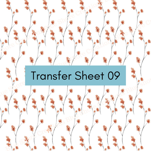 Transfer 09 | Peach Blossom | Polymer Clay Transfer Sheet