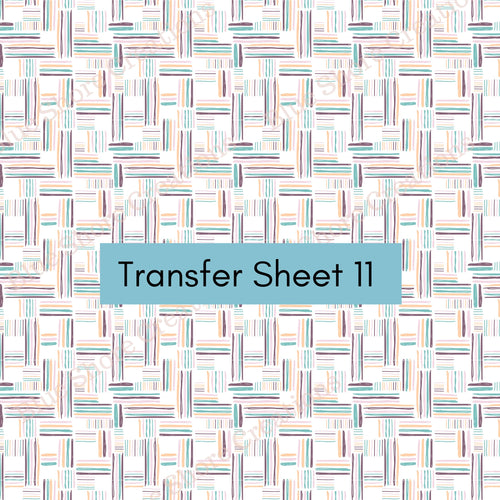 Transfer 11 | Pastel Weaves | Polymer Clay Transfer Sheet