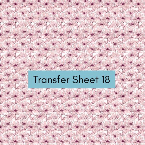Transfer 18 | Pink Gerbera | Polymer Clay Transfer Sheet