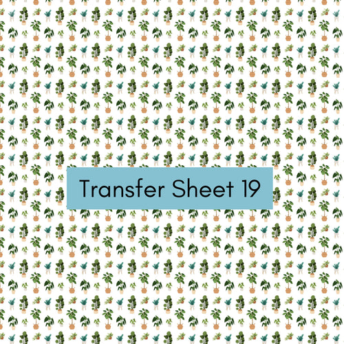 Transfer 19 | House Plants | Polymer Clay Transfer Sheet