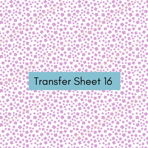 Transfer 16 | Purple Aster | Polymer Clay Transfer Sheet
