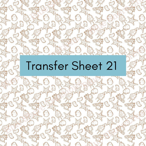 Transfer 21 | Sandy Sea Shells | Polymer Clay Transfer Sheet