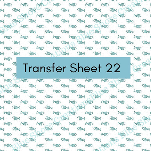 Transfer 22 | School of Fish | Polymer Clay Transfer Sheet
