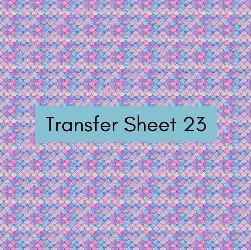 Transfer 23 | Rainbow Fish Scales | Polymer Clay Transfer Sheet