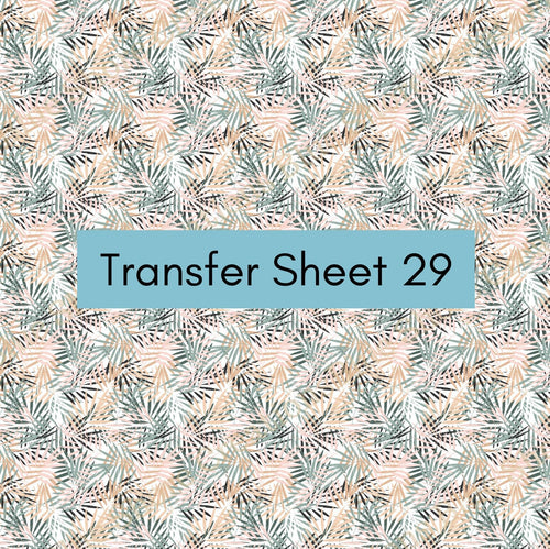 Transfer 29 | Beach Foliage | Polymer Clay Transfer Sheet