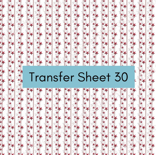 Transfer 30 | Starfish & Stripes | Polymer Clay Transfer Sheet