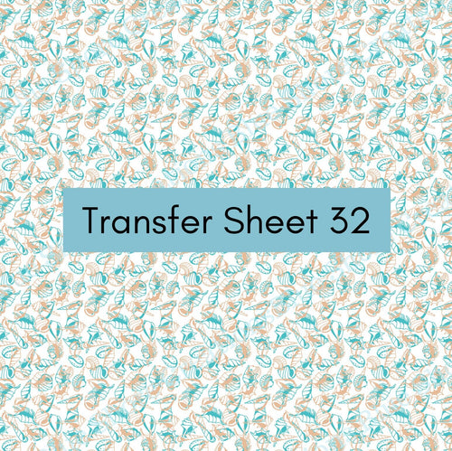 Transfer 32 | Shell Yeah | Polymer Clay Transfer Sheet