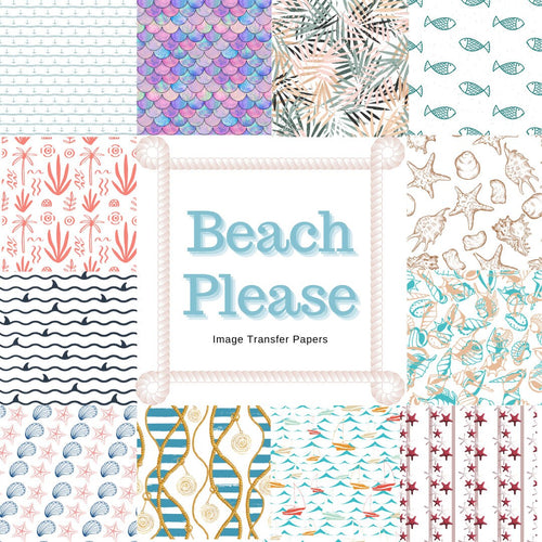 Beach Please Bundle | Nautical | Polymer Clay Transfer Sheet