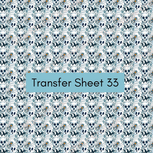 Transfer 33 | Skully | Polymer Clay Transfer Sheet