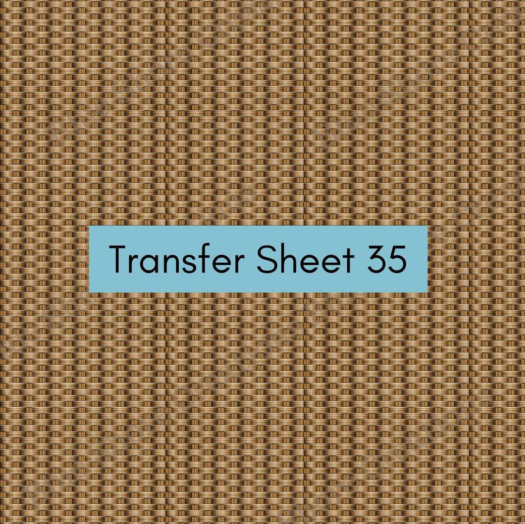 Transfer 35 | Wicker Basket | Polymer Clay Transfer Sheet