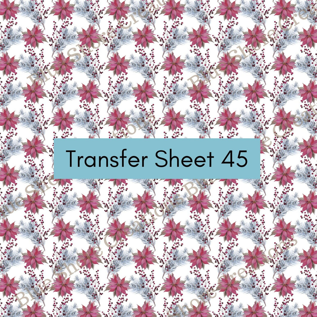Transfer 45 | Christmas Bouquet | Polymer Clay Transfer Sheet