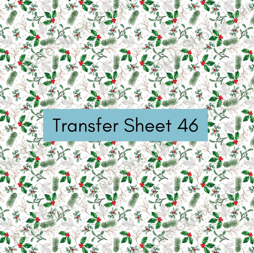 Transfer 46 | Fa-la-la-la Florals | Polymer Clay Transfer Sheet