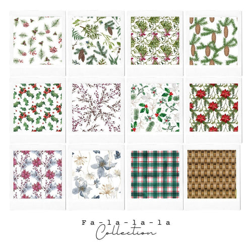 Fa-la-la-la Christmas Bundle | Holiday | Polymer Clay Transfer Sheet