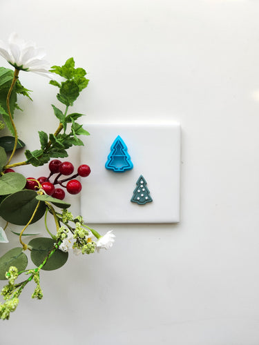 Bordered Christmas Tree | Christmas Polymer Clay Cutter