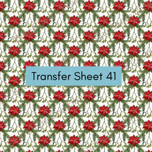 Load image into Gallery viewer, Transfer 41 | Poinsettia Mistletoe | Polymer Clay Transfer Sheet

