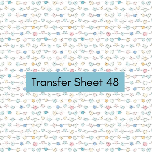 Transfer 48 | Love Lines | Polymer Clay Transfer Sheet