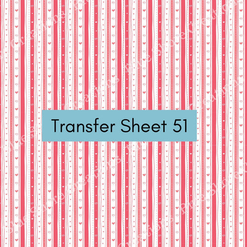 Transfer 51 | Love Stripes | Polymer Clay Transfer Sheet