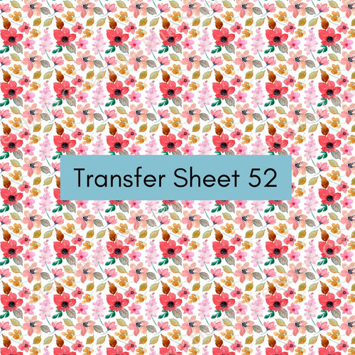 Transfer 52 | Watercolor Poppy's | Polymer Clay Transfer Sheet
