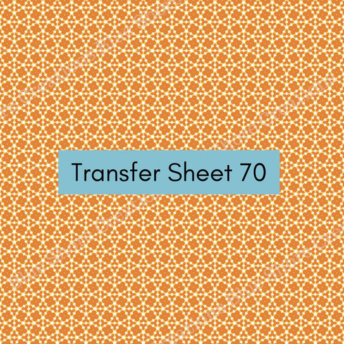 Transfer 70 | Retro Fall Flowers | Halloween | Fall Polymer Clay Transfer Sheet