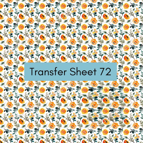 Transfer 72 | Halloween Poppy's | Halloween | Fall Polymer Clay Transfer Sheet