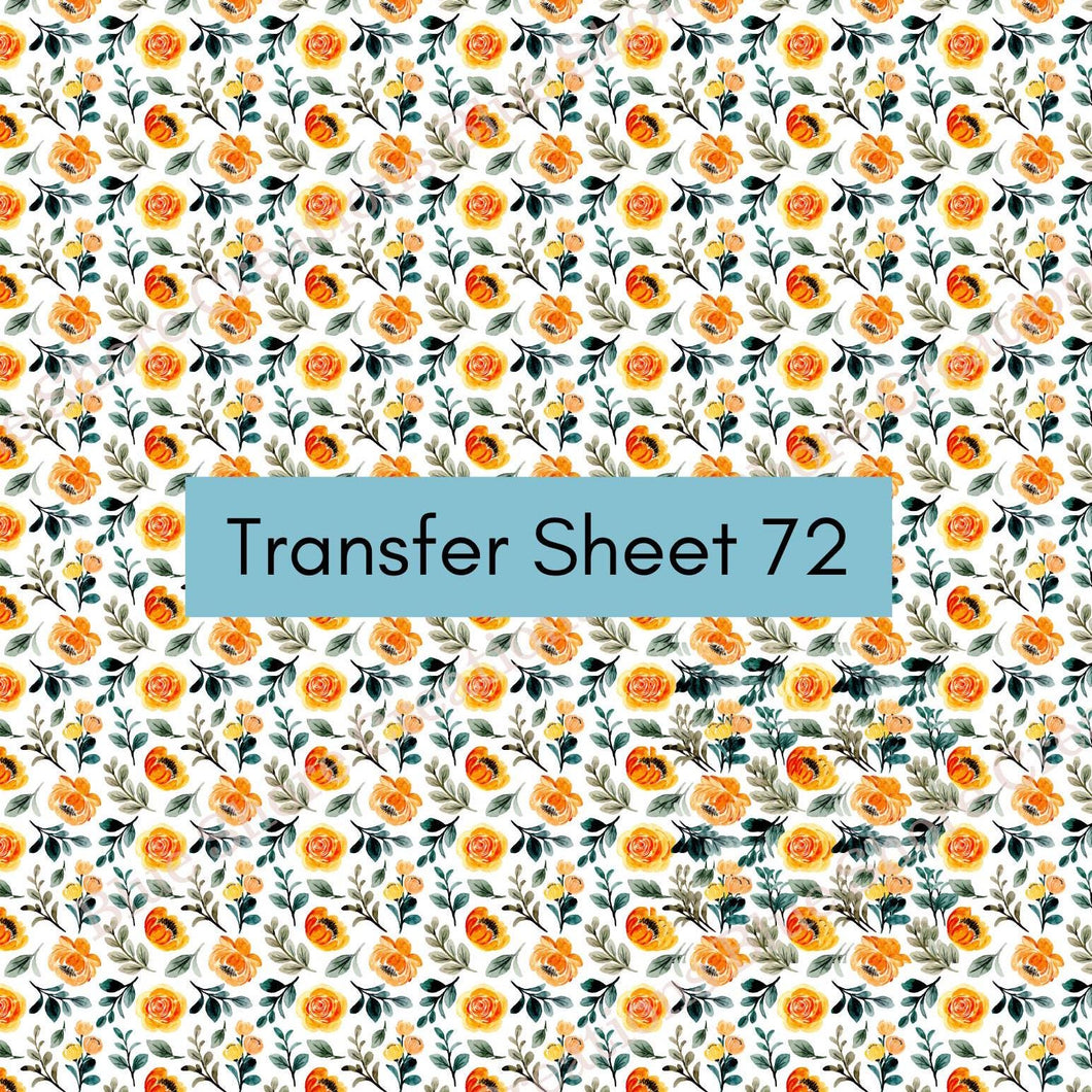 Transfer 72 | Halloween Poppy's | Halloween | Fall Polymer Clay Transfer Sheet