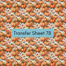 Load image into Gallery viewer, Transfer 78 | Pumpkin Farm | Halloween | Fall Polymer Clay Transfer Sheet

