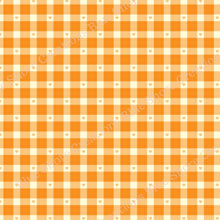 Load image into Gallery viewer, Transfer 73 | Orange Lover&#39;s Plaid | Halloween | Fall Polymer Clay Transfer Sheet

