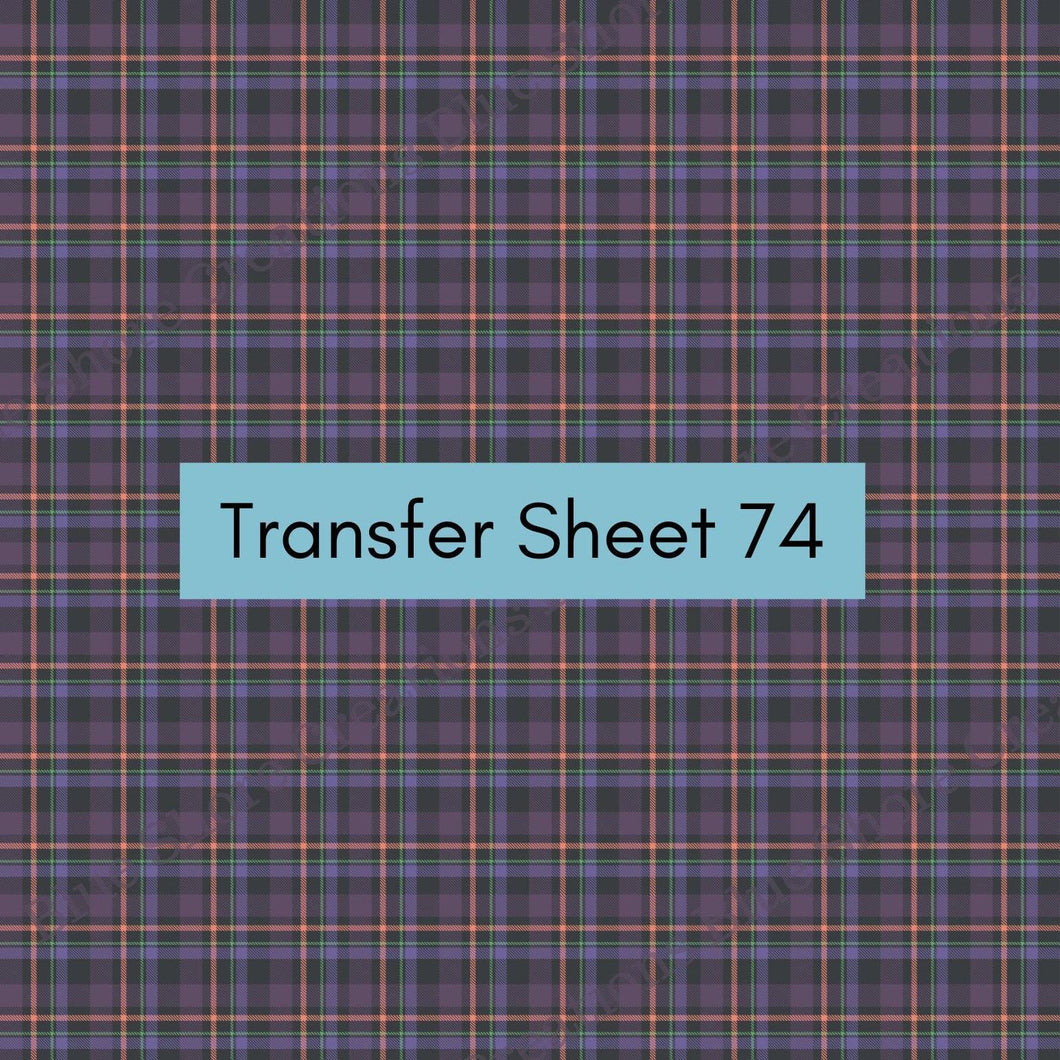 Transfer 74 | Witch's Brew Plaid | Halloween | Fall Polymer Clay Transfer Sheet
