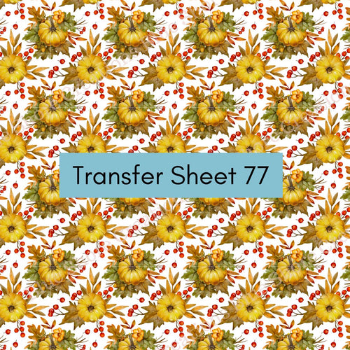 Transfer 77 | Gourds & Berries | Halloween | Fall Polymer Clay Transfer Sheet