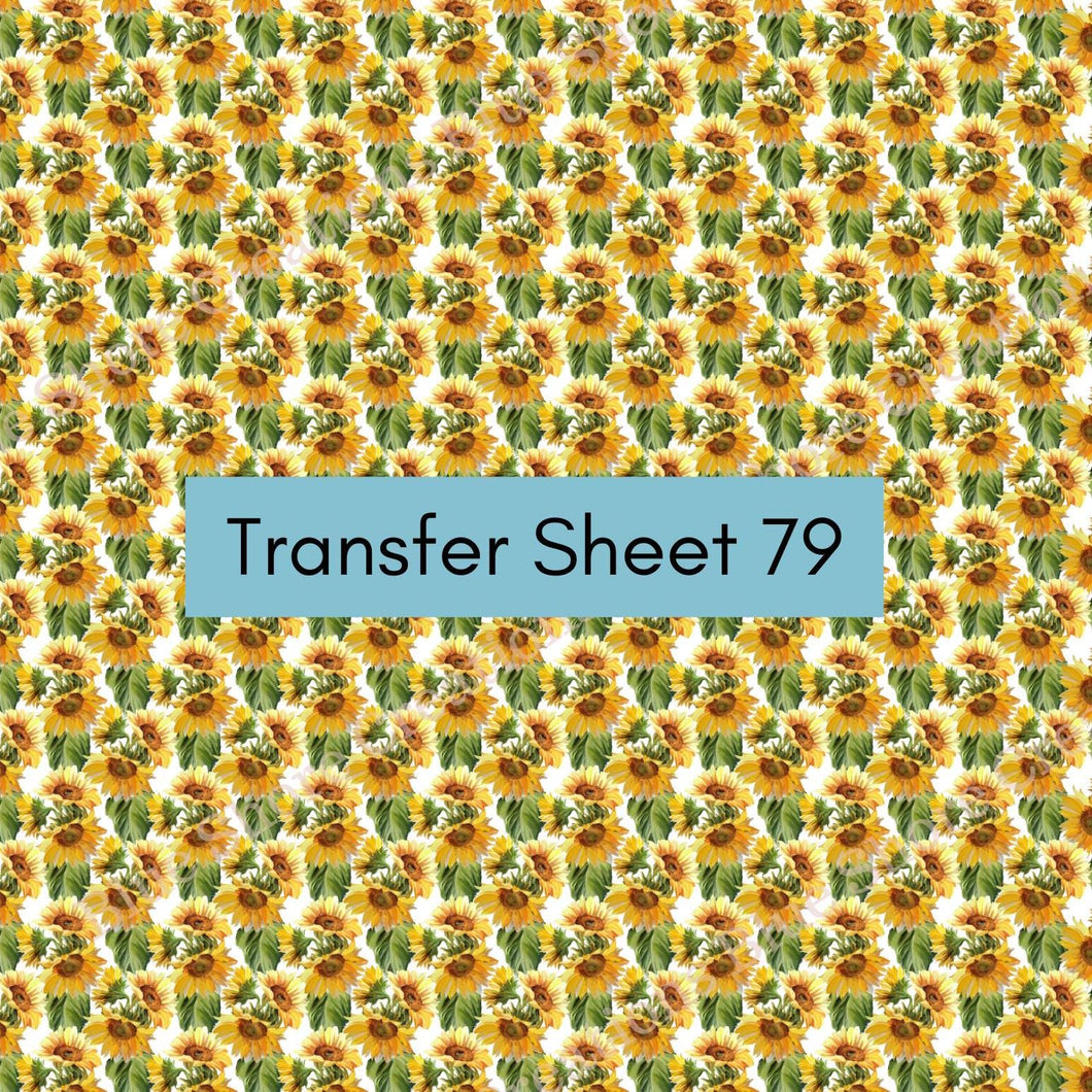 Transfer 79 | Sunflower Patch | Halloween | Fall Polymer Clay Transfer Sheet