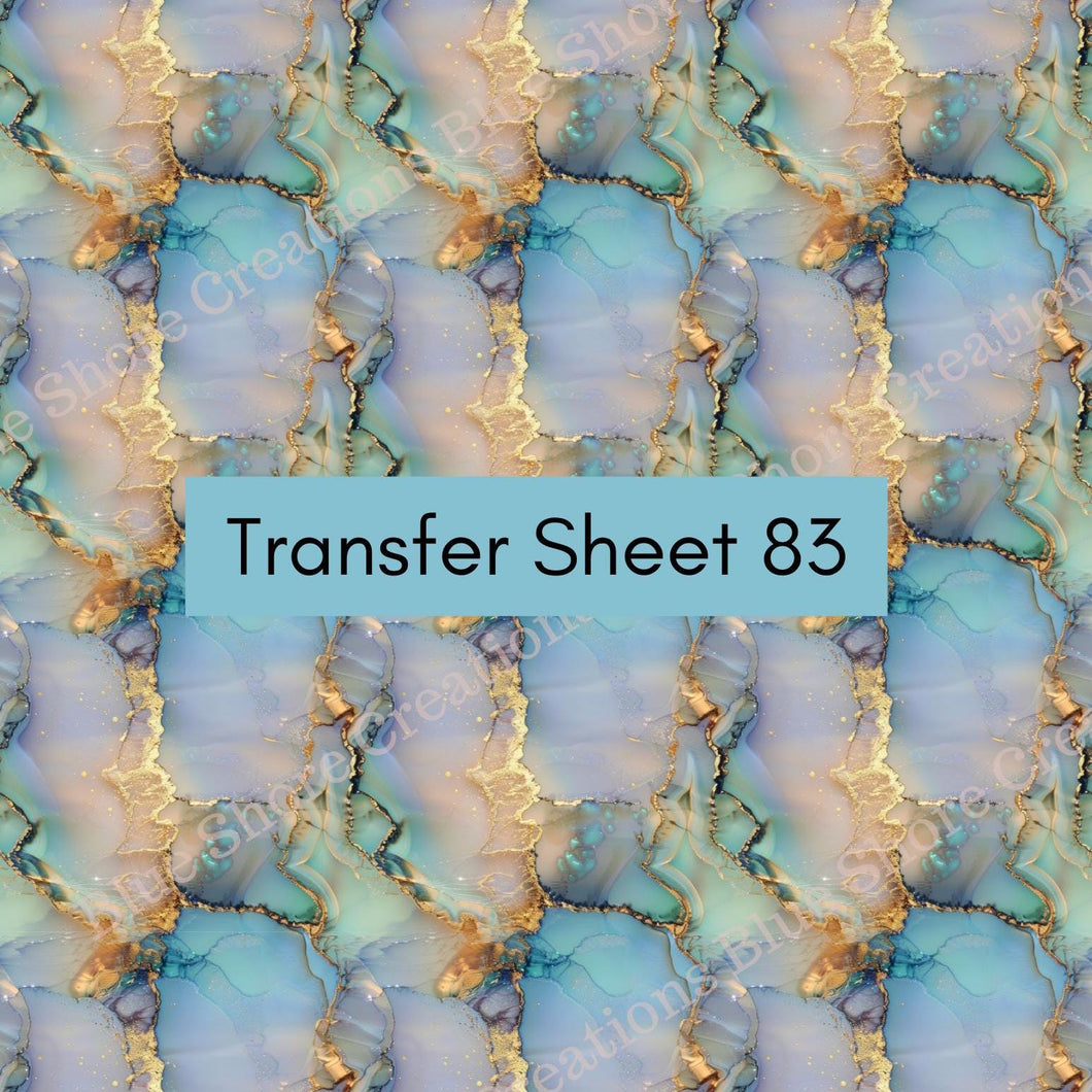 Transfer 83 | Faux Lavender Moon Quartz | Alcohol Ink | Fall Polymer Clay Transfer Sheet