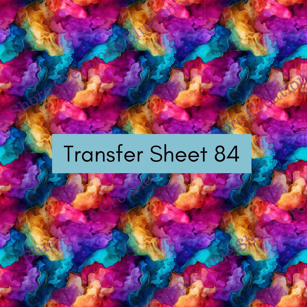 Transfer 84 | Rainbow Quartz | Alcohol Ink | Fall Polymer Clay Transfer Sheet