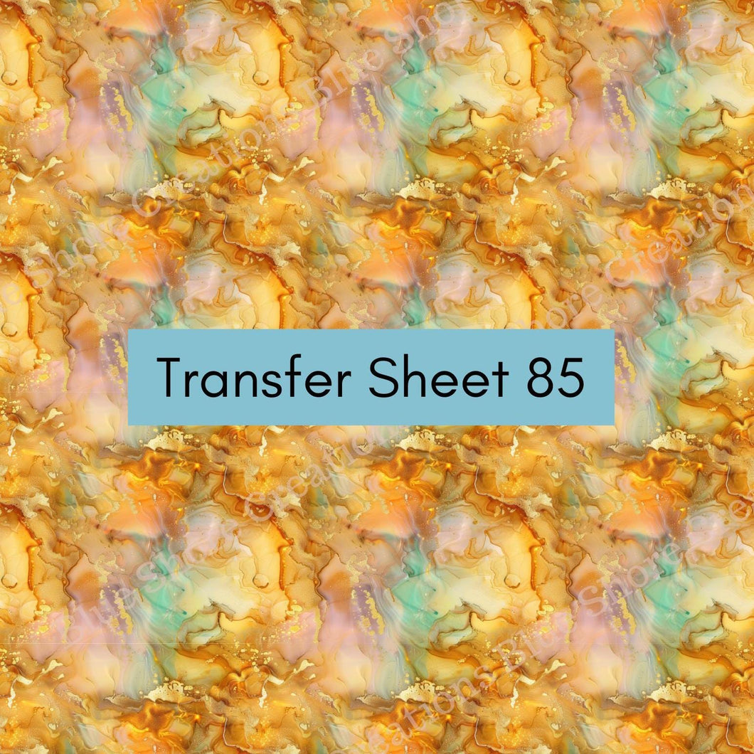 Transfer 85 | Faux Calcite | Alcohol Ink | Fall Polymer Clay Transfer Sheet