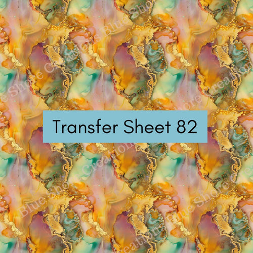 Transfer 82 | Faux Sunstone | Alcohol Ink | Fall Polymer Clay Transfer Sheet