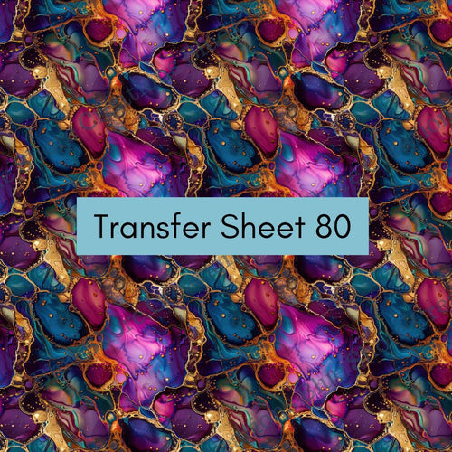 Transfer 80 | Ametrine | Alcohol Ink | Fall Polymer Clay Transfer Sheet