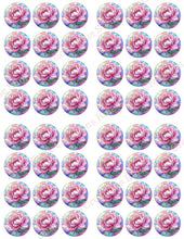 Load image into Gallery viewer, Transfer 88 | Pink Peony | Stained Glass | Polymer Clay Transfer Sheet
