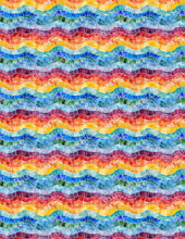 Load image into Gallery viewer, Transfer 93 | Rainbow Waves | Stained Glass | Polymer Clay Transfer Sheet
